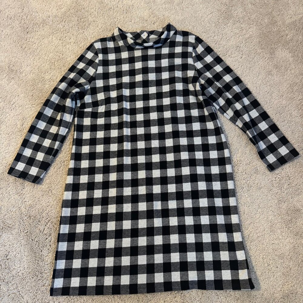Talbots Black Checked Dress